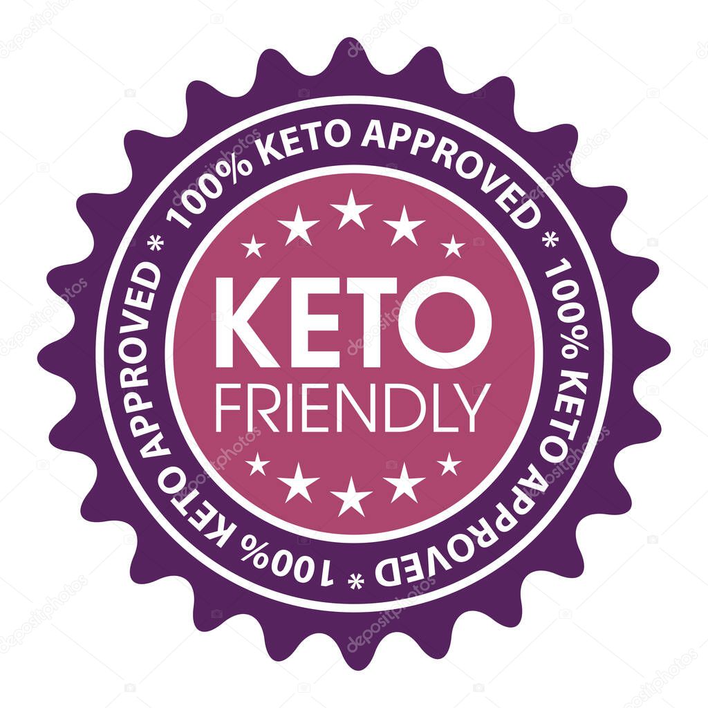 Keto friendly food product label.