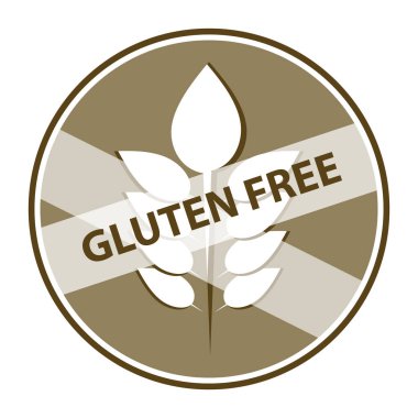 Glütensiz yiyecek etiketi.