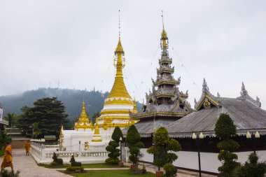 Wat Chong Klang 'ın Pagoda Beyazı, Mae Hong Son, Tayland