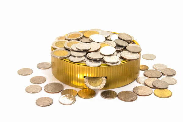 Piggy Bank Witte Achtergrond — Stockfoto