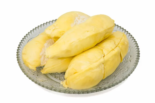 Durian Kristály Tál Izolált — Stock Fotó