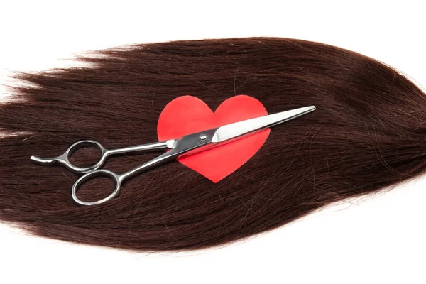 Capelli Forma Cuore Clippers Sfondo Bianco — Foto Stock