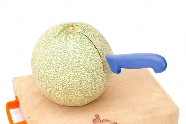 Oddzielny Melon Desce Krojenia — Zdjęcie stockowe