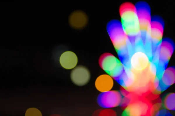 Fondo Bokeh Colorido Luces Fluorescentes — Foto de Stock