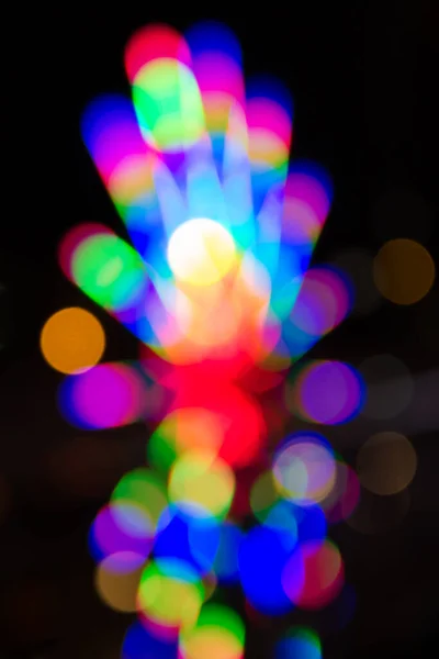 Fundo Bokeh Colorido Luzes Fluorescentes — Fotografia de Stock