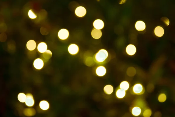 Bokeh Žlutá Světla Vánoční Měkké Pozadí — Stock fotografie