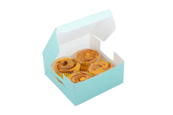 Kutudaki Tatlı Kekler — Stok fotoğraf
