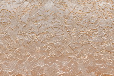 Soyut arkaplan, altın çiçek deseni, buzun cam üzerindeki dokusu