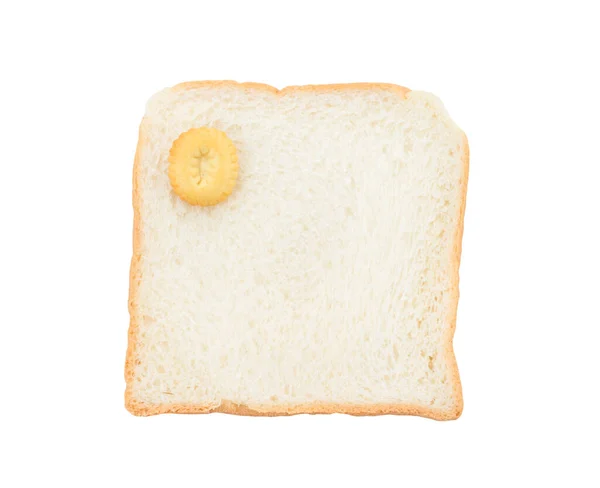 Ekmek Içeren Kurabiye Abc Beyaz Arka Planda Izole — Stok fotoğraf
