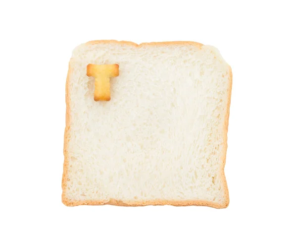 Ekmek Içeren Kurabiye Abc Beyaz Arkaplanda Izole — Stok fotoğraf