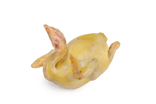 Poulet Bouilli Isolé Sur Fond Blanc — Photo