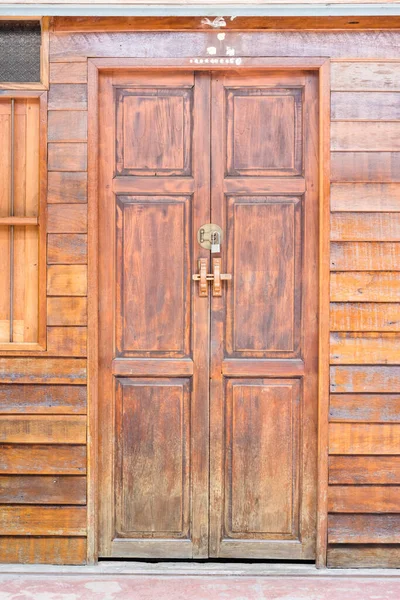 Wooden Door Style Thailand — Stock Photo, Image