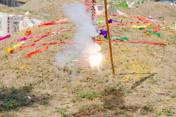 Ohňostroje Festivalu Qingming — Stock fotografie