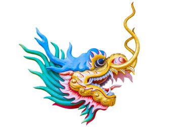 baş ejderha beyaz arkaplanda izole