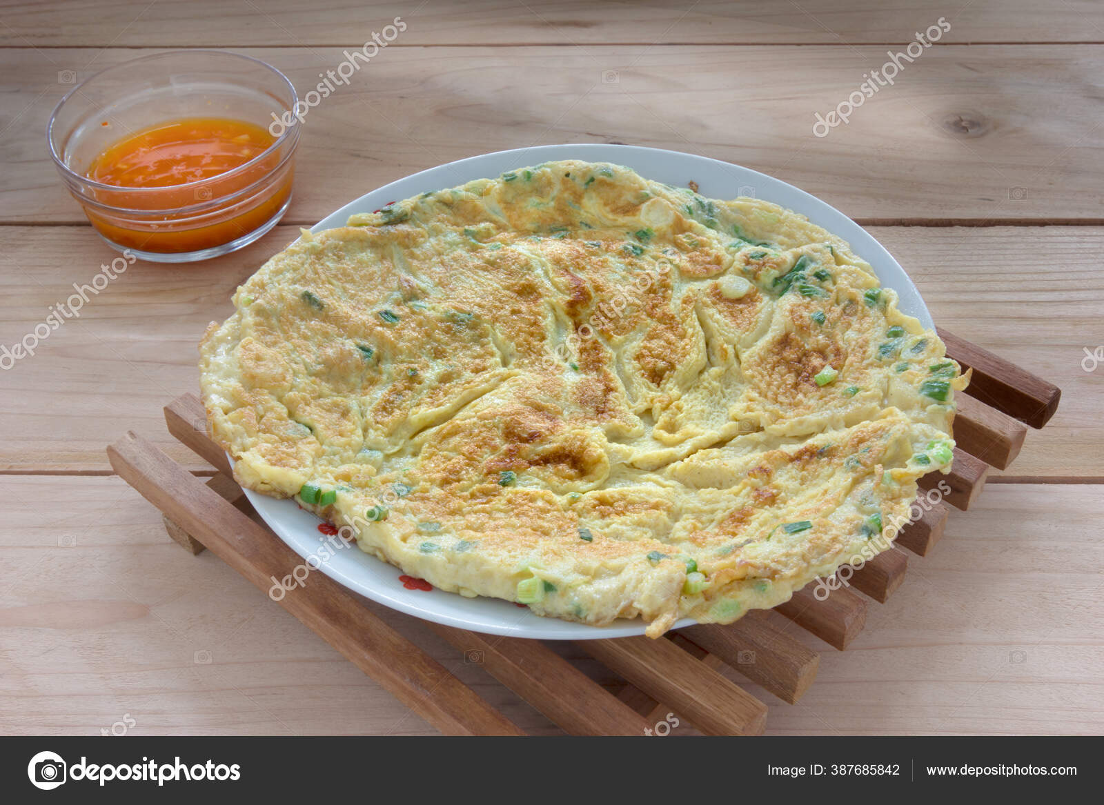 Omelet Onion Leaves — Stock Photo © warat42 387685842