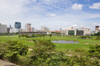 BANGKOK, THAILAND - 28 Haziran 2015: Golf sahası ve