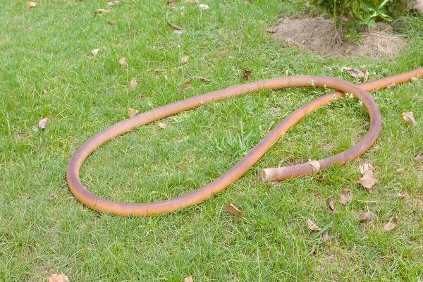 Tubo Gomma Marrone Irrigazione Piante — Foto Stock