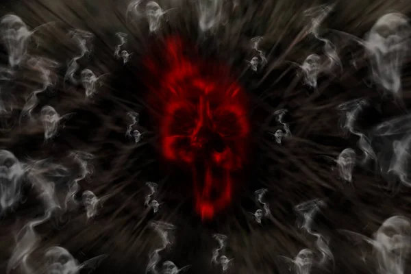 Duman şeklinde hayalet, siyah arkaplan