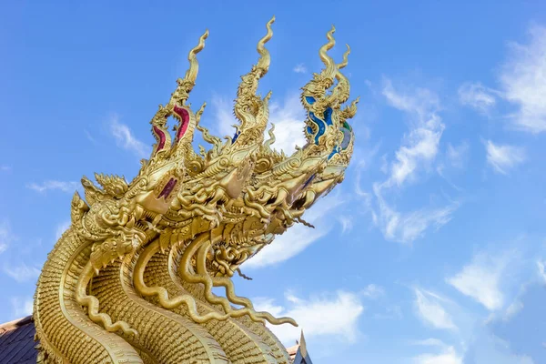 Escultura Dragão Templo Sri Pan Ton Província Nan Tailândia — Fotografia de Stock