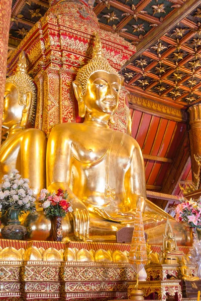 Nan Thailandia Dec 2015 Statua Buddha Dicembre 2015 Wat Phumin — Foto Stock