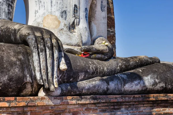 Buddha Mano Tempio Sukhothai Thailandia — Foto Stock