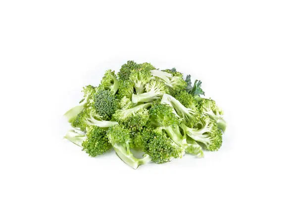 Raw Broccoli White Background — Stock Photo, Image
