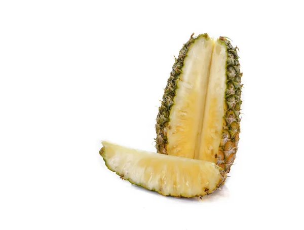 Świeży Ananas Białym Tle — Zdjęcie stockowe