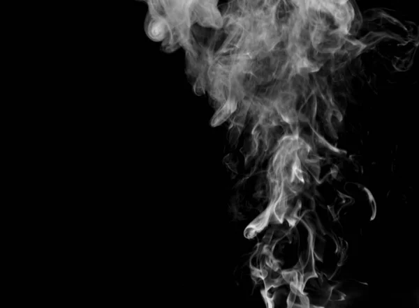 Rozostřený Přízrak Tvaru Kouře Černé Pozadí — Stock fotografie