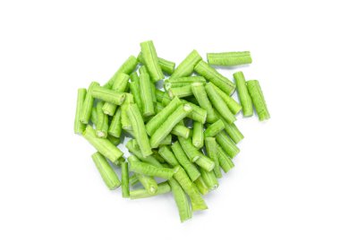 Uzun fasulye beyaz arka planda izole