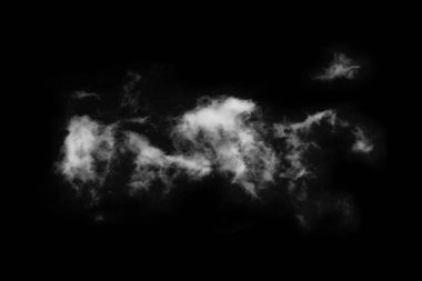 Dokulu Duman, soyut siyah, siyah arkaplanda izole