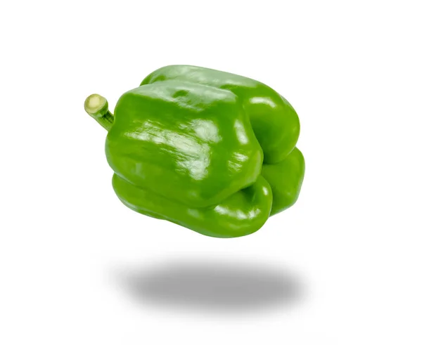 Green Sweet Chilli Isolated White Background — Stock Photo, Image