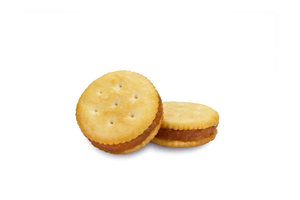 Ananas Cookies Bakgrunden Klippning Väg — Stockfoto