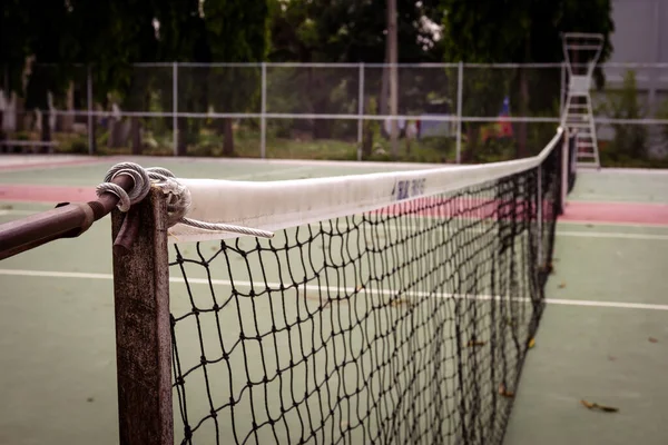 Tennis Net Campo Tennis Focus Selezionato — Foto Stock