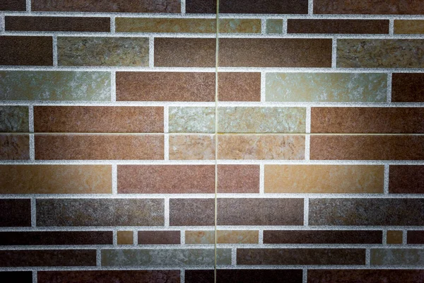 Brown Gray Bricks Wall Pattern — Stock Photo, Image