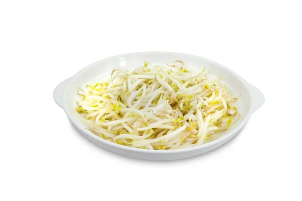 Bean Sprouts Dish Isolated White Background Clipping Path — Stock Photo, Image