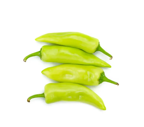 Green Pepper White Background — Stock Photo, Image