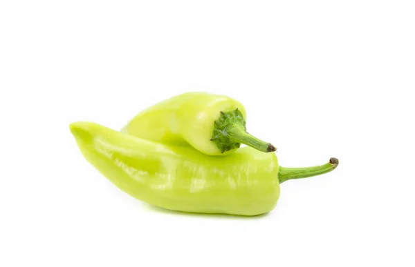 Green Pepper White Background — Stock Photo, Image