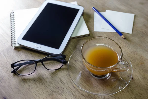 ginger drink for health with office equipment