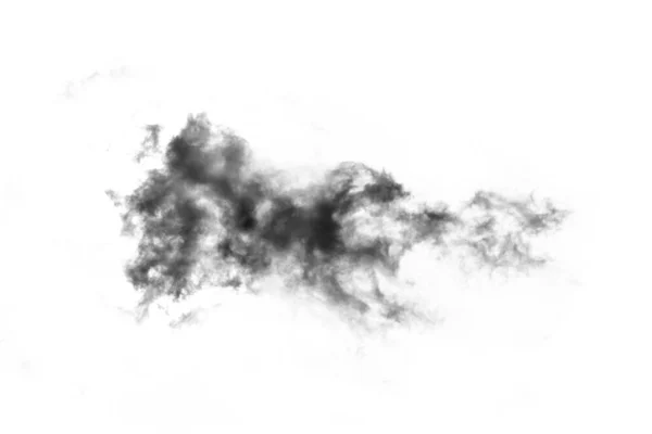 Texturovaný Kouř Abstraktní Černá Izolované Bílém Pozadí — Stock fotografie