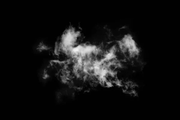 Fumo Texturizado Preto Abstrato Isolado Sobre Fundo Preto — Fotografia de Stock