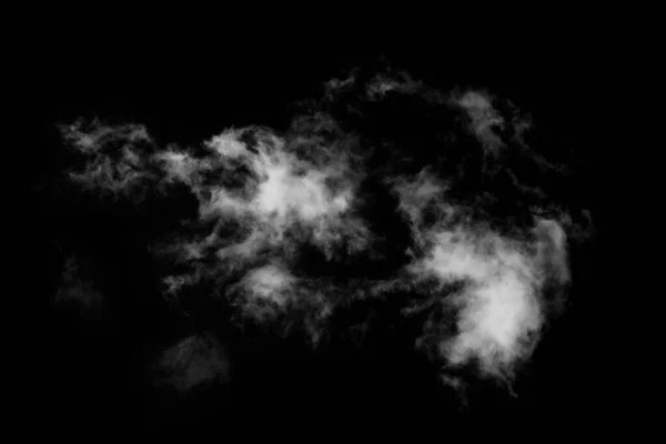 Textured Smoke Abstract Black Isolated Black Background — стоковое фото