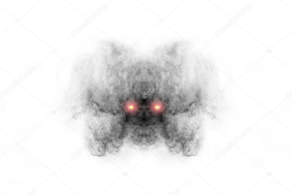 Textured Smoke,Abstract black,isolated on white background