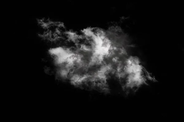 结构烟 抽象黑色 隔离在黑色背景上 — 图库照片