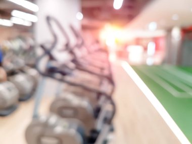 Soyut bulanık spor salonu ekipmanları arka planı