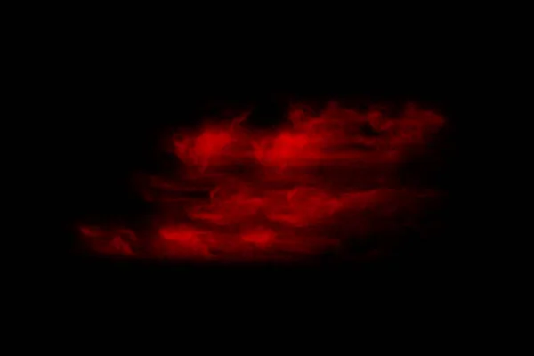 テクスチャ付き煙 アブストラクト赤 黒の背景に隔離された — ストック写真