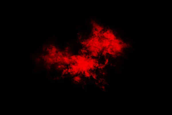 Textured Smoke Abstract Red Isolated Black Background — стоковое фото