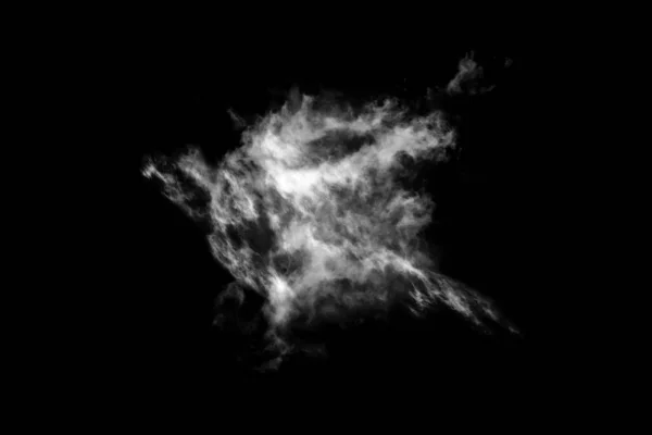 Textured Cloud Abstract Black Isolated Black Background — Stock Photo, Image