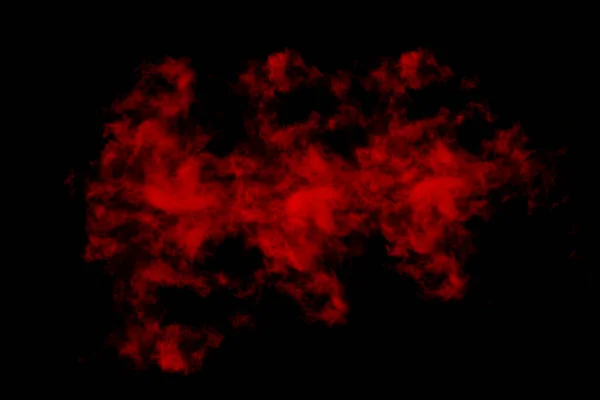 Texturierte Wolke Abstraktes Rot Isoliert Auf Schwarzem Hintergrund — Stockfoto