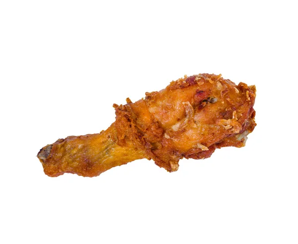 Fried Chicken Drumstick Izolowany Białym Tle Ścieżka Wycinania — Zdjęcie stockowe