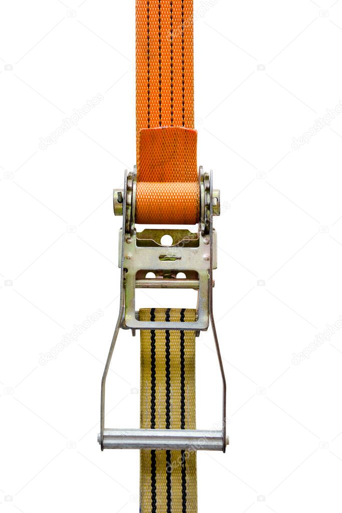 ratchet strap isolated on white background,clipping path